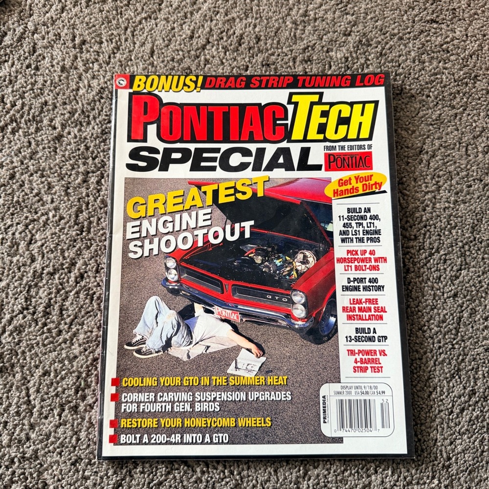 Pontiac Tech Special Magazine Summer 2000 Vol 1 No 1 GTO Trans Am Firebird Tech